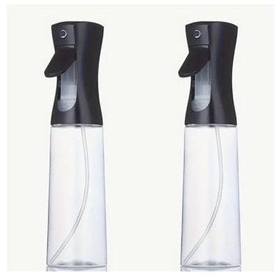 2x Olive Oil Spray Bottle Black 300ml Cooking Sprayer BBQ, Air Fryer, Deep Frying Kitchen Tool