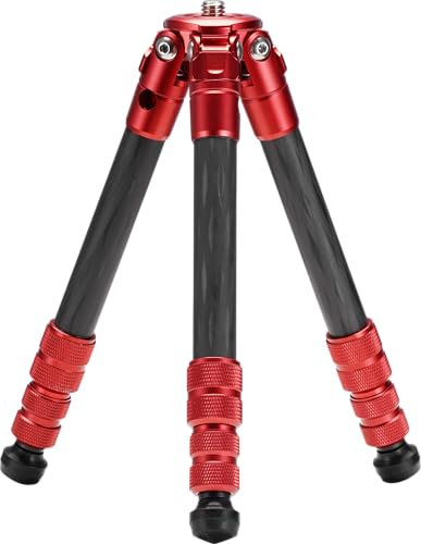 Avella Mini Carbon Fiber Camera Tripod MP10C, Portable Lightweight Tabletop, External Center Column Compact Design, Travel Tripod with 360°Ball Head and V Yoke Bracket for DSLR Camera