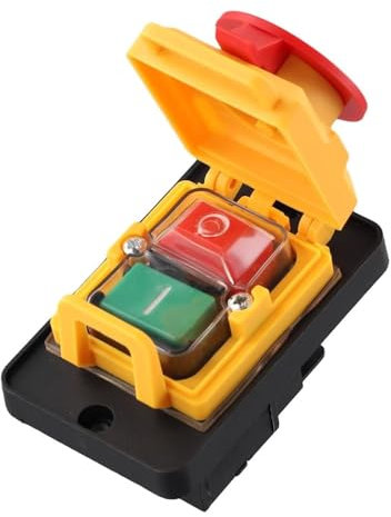 Interrupteur marche/arrêt magnétique étanche KJD12 16 A 4 broches, 250 V, pour tours et outils électriques industriels