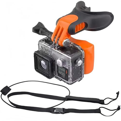 Azragon Kit de montage buccal et étui étanche pour caméra d'action Hero 13/12/11/10/9 pour surf, ski, VTT, support de bouche avec design antidérapant