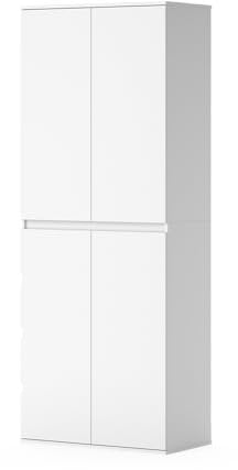 Vicco Kleiderschrank Claus, Weiß, 74 x 191.5 cm mit 4 Türen