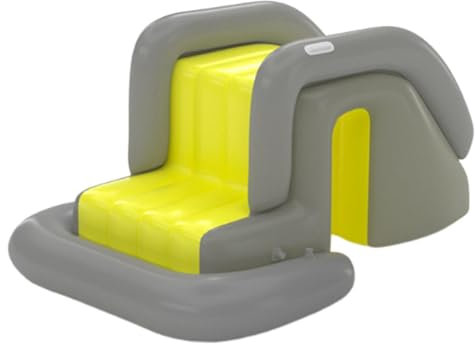 Baoblaze Inflatable Slide Inflatable Play Center Activity Center Fun Swimming Pool Toy Easy Inflation for Park Outdoor Garden Backyard, yellow