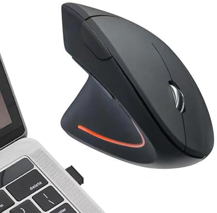 Computer Mice Ergonomic Input Device Vertical Rechargeable Tool | High Precision Mice for Friends Home Entertainment Business Trip Professional Creation Game Work Study Laptop