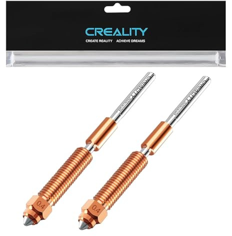 Creality Original-Düsen für K1/K1 Max/K1C/K1 SE/K2 SE, Upgrade-Kit mit Unicorn-Düsen, Zubehör von K1 Düse aus gehärtetem Stahl für 3D-Drucker der Ender 3 V3/3 V3 Plus/3 V3 KE/3 V3 SE (0,4, 2 Stück