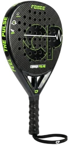 CarbonPulse Padel Racket 3K Textured 100% Carbon Fibre Medium Soft EVA Memory Foam Core 3D Spin Face 365-375g (Silver Black)