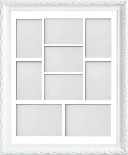 Frame Company Brompton White Multi-Aperture Photo Frame with Mount, 20x16 for 7x5 (x2) 6x4 (x7) * Choice of Mount Design* NEW