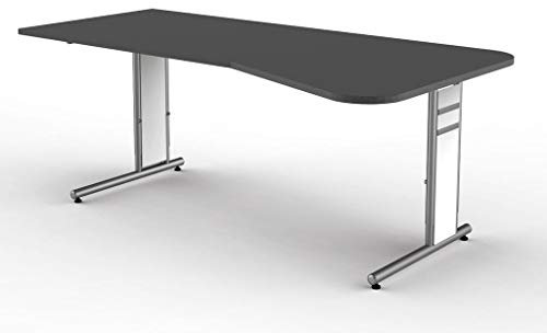 kerkmann 4119.1 Wangen-Schreibtisch Form 4 Graphit