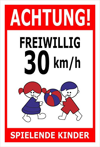 Melis Folienwerkstatt S00040-027-B - Adesivo con Scritta Freiwillig, 30 km/h