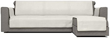 Italian Bed Linen Cubierta de sofá Anti-Deslizamiento Confort con chaiselongue,190 cm, Crema