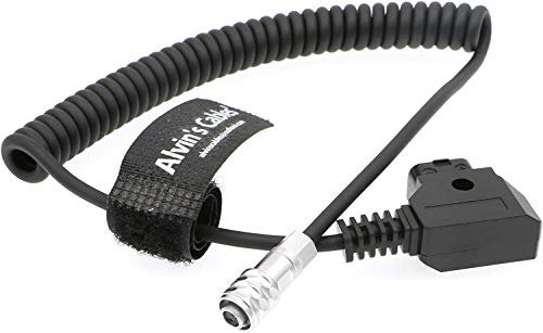 Alvin's Cables BMPCC 6K Stromkabel für Blackmagic Pocket Cinema Camera 6K Weipu 2 Pin Buchse an D-Tap Stromkabel aus Gold V-Mount Akku