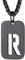 FindChic personalisierter Hundemarke Anhänger Militärischen Erkennungsmarke Alphabet R Kette Freundschaftskette für Paar Pärchen