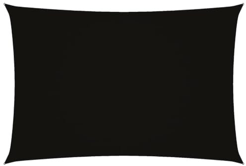 vidaXL Voile de Parasol Voile d'Ombrage Ecran Solaire de Jardin Store de Patio Terrasse Balcon Extérieur Tissu Oxford Rectangulaire 2,5x4,5 m Noir