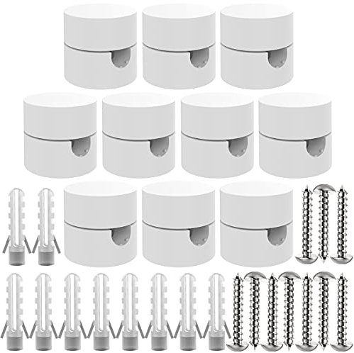 OASHISU 10 PEZZI Decentratore da Soffitto per Cavi Elettrici, Decentratore a Soffitto, Decentratore Lampadario, Gancio da Soffitto o Parete, Decentratore Cavo Elettrico, Fermacavo, (BIANCO)