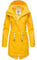 Navahoo Damen Übergangsjacke Regenmantel wasserdicht lang mit Kapuze Tropical Stormoo Yellow Gr. M