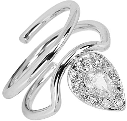 Women Fingernail Rings, Women Finger Nail Cover Rings Index Finger Nail Rings Beautiful Fingernails Rings Finger Tip Nail Cover Rings Nail Art Decoration Ornament Jewelry Gift for Women(3054 Platinum)