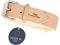 FREUDENTIER® Hundehalsband aus Leder, Made in Holland, gefüttert & super komfortabel, hochwertiges breites Lederhalsband aus Vollnarbenleder, Model “Amstelpark” (27.5-38cm Halsumfang, Sand)