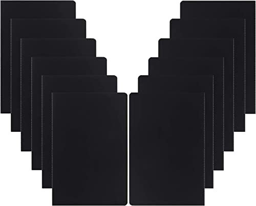 YOOMONA 12er Blanko Notizbuch - Leeres ungefütterte Klassisches Tagebücher Skizzenbücher Notizheft Notizblöcke Notizblock mit Softcover, Medium (A5), Schwarz, 30 Blatt