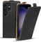 Verco Flip Cover für Samsung Galaxy S23 Ultra Case, Flipstyle Schutzhülle für Samsung S23 Ultra 5G Hülle Tasche vertikal klappbare Handyhülle, Schwarz