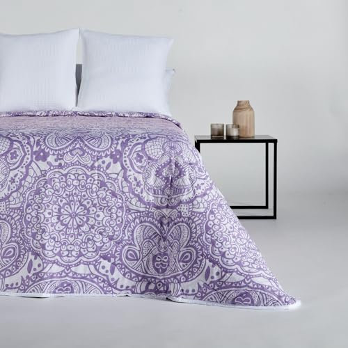 10XDIEZ Edredón Ligero para Primavera y otoño (SIA Lila - Cama 90cm)