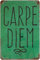 Bonoff Carpe Diem Cita inspiradora Citas motivacionales positivas cocina oficina positiva decoración vintage póster arte pared cartel metal 8 x 12 pulgadas