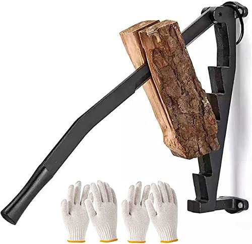 Manueller Holzspalter, Wandhalterung Brennholz-Anzündspalter, Handholzspalter Spanmesser,Outdoor Anzündholz Spalten Werkzeug, Manuelles Anzündkacker Holzspalter A,60 x 14 x 8cm