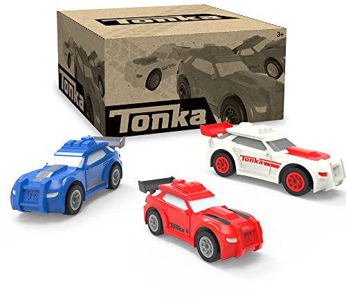 Basic Fun Tonka - Racecar 3 Pack Exclusive, FFP & (Amazon Exclusive)