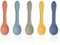 5 Pcs Cuillères en Silicone Bébé, Set de Couverts pour Bébé, Cuillères Entraînement Tout-Petits, Accessoires pour Bébé, Couverts Bébé, Cuillères Bébé Enfant, Set Cuillère pour Enfants