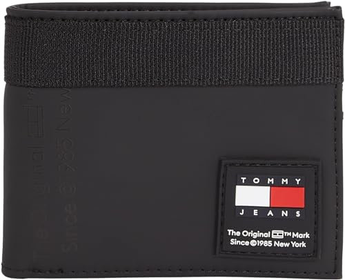 Tommy Jeans TJM Daily + CC & Coin Wallet AM0AM12268, Portefeuilles Homme, Noir (Black), OS