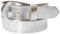 fashionchimp Basic Damengürtel aus 100% echtem Leder, glänzende Gürtel-Schließe, Breite ca. 2,8cm, Made In Germany (Silber-Solar, 105/BW90)