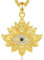 INFUSEU Mandala Teufelsauge 925 Sterling Silber Goldener Anhänger Bösem Blick Griechischer Schmuck Blauem Nazar Hamsa Talisman Schutzamulett Abwehr Des Bösen Geschenk für Frauen