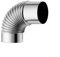 Emiif Stove Flue Pipe Elbow, Boiler Flue Guard, Chimney Liner Flue, Steel Stove Pipe Elbow, Stainless Steel, Silver (Ø60mm)