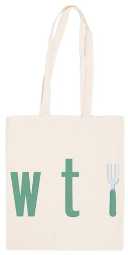 Jinbetee The Good Place Whathe Fork Beige Totebag Einkaufstasche Wiederverwendbar