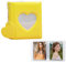 YEJAHY Mini Photocard Binder, Cute Mini Photo Album Photocard Binder, Fotoalbum Fotokartenhalter, für 3 Zoll Fotopapier Fotokartenhalter Aufbewahrung fotoalbum (Gelb)