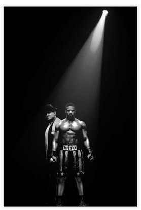Hndeial Movie Creed II Leinwand-Poster, Schlafzimmer-Dekor, Sportlandschaft, Büro, Raumdekoration, Geschenk, ungerahmt, 30 x 45 cm