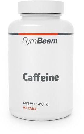 GymBeam Caffeina in Capsule, Stimolante Energetico per lo Sport e l'Esercizio, Integratore per la Concentrazione e la Vigilanza, Apprezzato da Atleti, Manager, Studenti (90 Cpr)