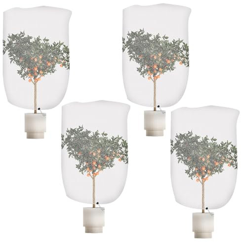Filet de Protection Contre Insectes: WIYETY Lot de 4 Filet Arbre Fruitier avec Cordon de Serrage, Filet de Protection Fruitier, Filet de Protection pour Plantes pour Protéger Les Plantes en Pot