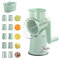 Rtyweth Rotary Cheese Grater,2024 New 5 in 1 Cheese Grater with Handle, Replaceable Stainless Cheese Rotary Shredder, Cheese