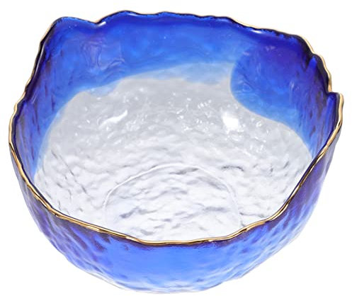 Healeved recipiente para remojo de manos de manicura esmalte de gel apagado tazones de remojo a mano punto spa recipiente para remojo de puntas de uñas herramienta de manicura Vidrio Blue