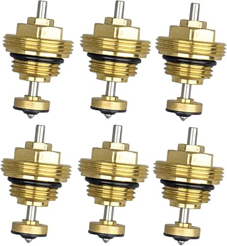 Daaxing Nucleo della valvola di ritorno del collettore di riscaldamento a pavimento M30x1.5, nucleo valvola pin di ritorno in ottone, nucleo valvola pin di ritorno M30x1.5 per attuatore UFH collettore