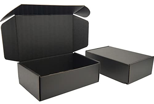 Cenoid Kleine Versandkartons 230x150x75 mm Schwarz Maxibrief Warensendung Karton Versandboxen Verpackungskartons Pakete für Versand (25 Stück)
