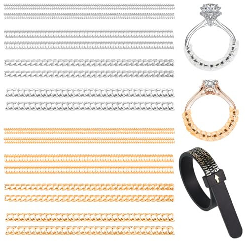 NISENTIA Ringverkleinerer Unsichtbar Set | 17 Stück Ringverkleinerer Set für Perfekte Ring Verkleinerung Unsichtbar Geeignet für Männer & Frauen - Ring Kleiner Machen Einfach & Flexibel