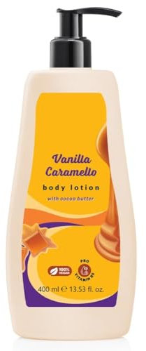 Vanill.a Caramello Body Lotion | Cocoa Butter & Vitamin B5 For Deep Moisturization| Non-Greasy | Soft & Glowing Skin| For Dry to Very Dry Skin | Warm & Cozy Vanilla Fragrance (400 ml)