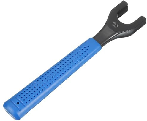 uxcell ER16 O-Type Collet Chuck Wrench Spanner 40CrV Integral Type Nut Spanner with Non-Slip Handle for Clamping Nut Milling Machine Lathe Chuck Holder Tools
