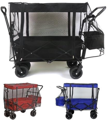 Moskitonetz Bollerwagen Universal,Insektenschutz für Bollerwagen,Insektenschutz Kinderwagen,Bollerwagen Zubehör,Idealer Schutz vor Wespen-Dank Feinem Netzgewebe,Reißfest Waschbar