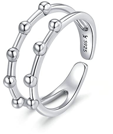 Bohnenperlenring, 100% verstellbare Ringe für Mädchen und Frauen, edler Schmuck zur Hochzeit
