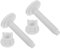 Tofficu 2 Pièces Vis D'extension Des Toilettes Siège De Toilette Boulons De Toilette Vis De Toilette Pour Siège Vis Et Écrous En Plastique Vis Pour Abattant Wc Pp Blanche