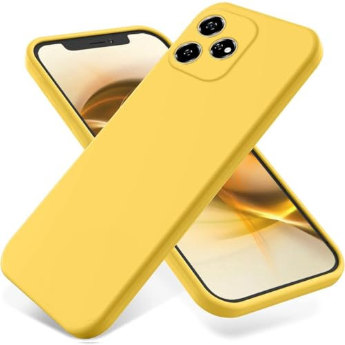 Coque arrière pour smartphone Coque de protection fine et anti-rayures Compatible with ZTE Axon 60/Blade V60, en silicone liquide souple, protection complète de l'appareil photo, couleur unie, avec br