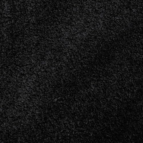 Teppichfliesen selbstliegend 50x50 cm Teppichboden Hochflor Velours | Anthrazit Schwarz, 1 Fliese