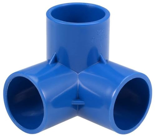 TA-VIGOR 5 raccordi per tubi in PVC da 32 mm, connettori angolari a gomito a 3 vie, raccordi ad angolo retto in plastica per sistemi di irrigazione e connessioni per tubi da giardino, blu