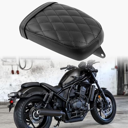 DREAMIZER Motorrad Leder Sozius Komfort-Gel Kissen,Stoßdämpfende Sitzmatte für Beifahrer Kompatibel mit Honda Rebel CMX 1100 2017-2025